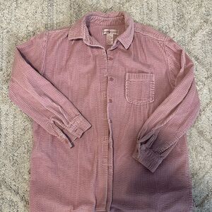 Pink corduroy button-Up Shirt
